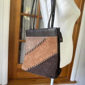 Y2k faux suede western shoulder bag